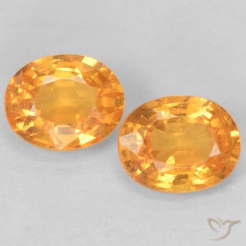 0.94ctw Natural Orange-Gold Spessartite Garnet, Oval, VS