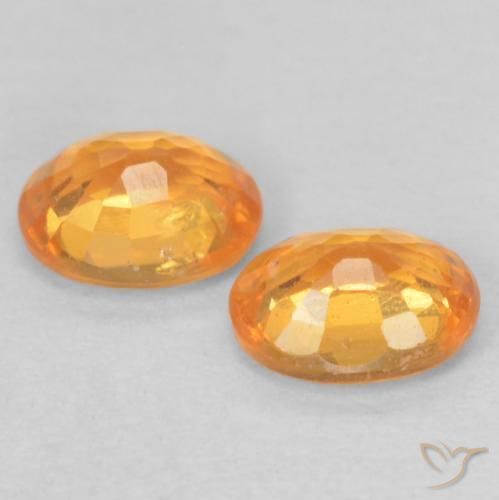 Spessartite Garnet Gemstones in 5 x 4 mm (calibrated) Size for Sale, Spessartite Garnet Stones in Orange-Gold Color