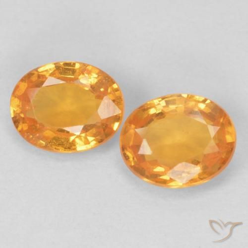 0.97 ct Orange Spessartite Garnet, 5.2 x 4.2 mm Oval Cut From Mozambique, Photo A