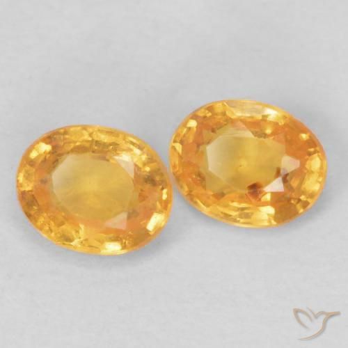 0.47 ctw Orange Spessartite Garnet Stones, Natural Spessartite Garnet in Oval Facet Shape for Sale