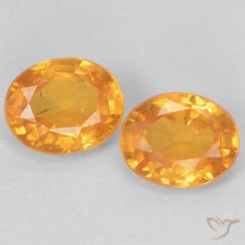 0.93ctw Natural Medium Orange Spessartite Garnet, Oval, VS