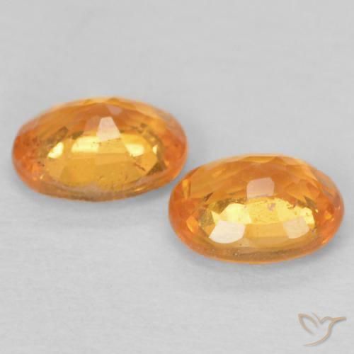 Spessartite Garnet Gemstones in 5 x 4 mm (calibrated) Size for Sale, Spessartite Garnet Stones in Bright Orange Color