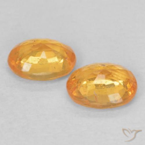 Spessartite Garnet Gemstones in 5 x 4 mm (calibrated) Size for Sale, Spessartite Garnet Stones in Honey Orange Color