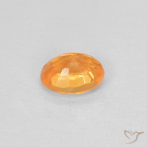 Spessartite Garnet Gemstone in 5.2 x 4.2 mm Size for Sale, Spessartite Garnet Stone in Orange-Gold Color