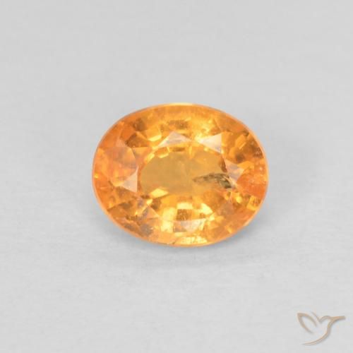 0.78ct Natural Apricot Orange Spessartite Garnet, Oval, VS-SI