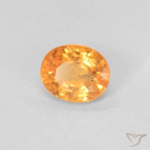 0.78 ct Orange Spessartite Garnet Stone, Natural Spessartite Garnet in Oval Facet Shape for Sale