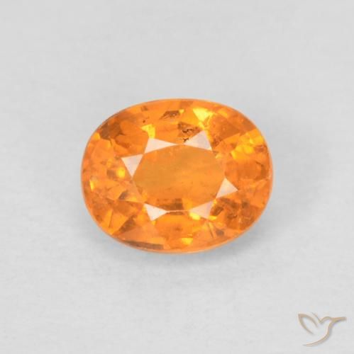 Granato Spessartite arancione da 0,58 ct, taglio ovale da 5,1 x 4,1 mm dal Mozambico, Photo A