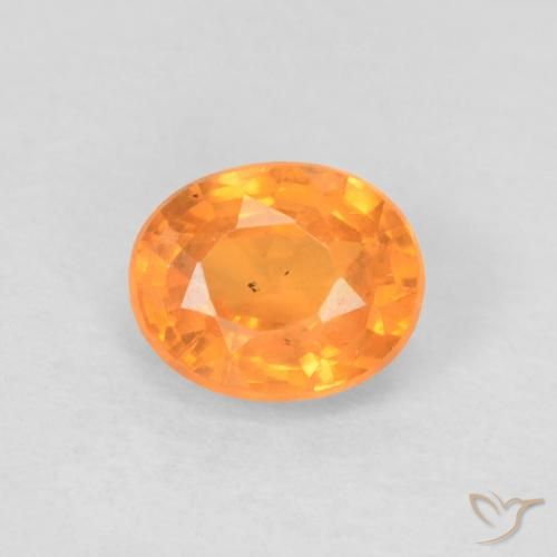 Granato Spessartite arancione da 0,57 ct, taglio ovale da 5 x 4,1 mm dal Mozambico, Photo A