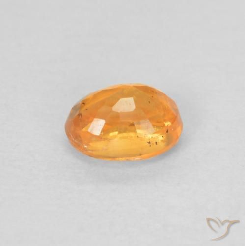 Spessartite Garnet Gemstone in 4.6 x 3.6 mm Size for Sale, Spessartite Garnet Stone in Apricot Orange Color
