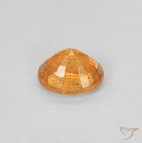 Spessartite Garnet Gemstone in 5.1 x 4.3 mm Size for Sale, Spessartite Garnet Stone in Bright Orange Color