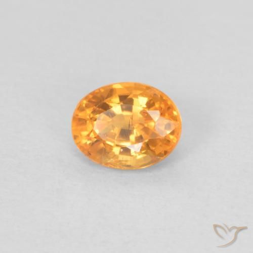 0.43 ct Orange Spessartite Garnet Stone, Natural Spessartite Garnet in Oval Facet Shape for Sale