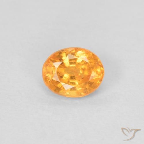 0.41ct Natural Medium Orange Spessartite Garnet, Oval, VS-SI
