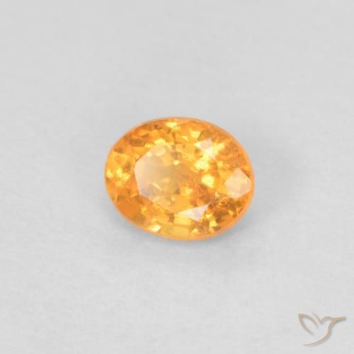 0.41 ct Orange Spessartite Garnet Stone, Natural Spessartite Garnet in Oval Facet Shape for Sale