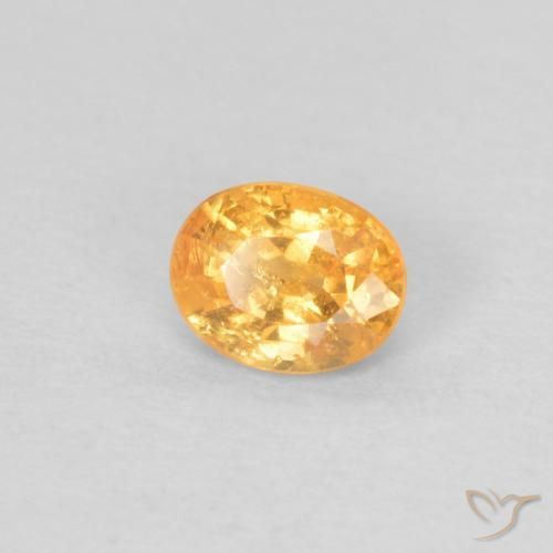 0.40 ct Orange Spessartite Garnet Stone, Natural Spessartite Garnet in Oval Facet Shape for Sale