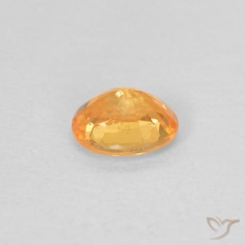 Spessartite Garnet Gemstone in 4.7 x 3.7 mm Size for Sale, Spessartite Garnet Stone in Medium Orange Color