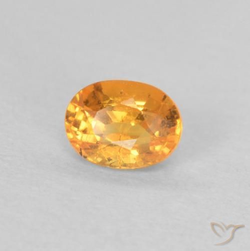0.35 ct Orange Spessartite Garnet Stone, Natural Spessartite Garnet in Oval Facet Shape for Sale