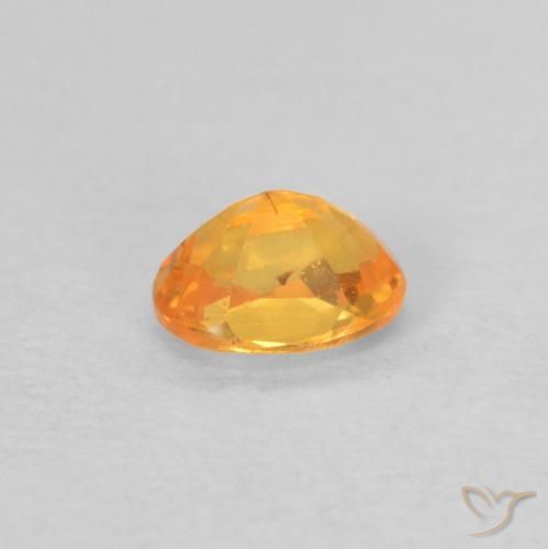 Spessartite Garnet Gemstone in 4.5 x 3.4 mm Size for Sale, Spessartite Garnet Stone in Medium Orange Color