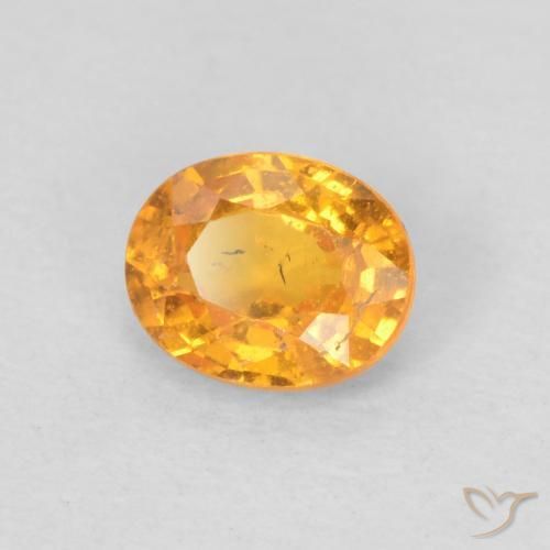 0.48 ct Orange Spessartite Garnet Stone, Natural Spessartite Garnet in Oval Facet Shape for Sale