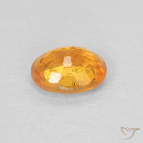 Spessartite Garnet Gemstone in 5 x 4 mm (calibrated) Size for Sale, Spessartite Garnet Stone in Medium Orange Color