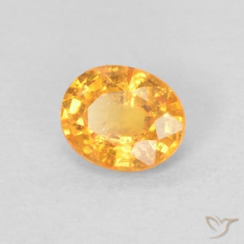 0.44 ct Orange Spessartite Garnet Stone, Natural Spessartite Garnet in Oval Facet Shape for Sale