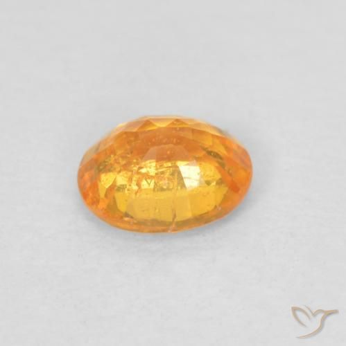 Spessartite Garnet Gemstone in 5 x 4 mm (calibrated) Size for Sale, Spessartite Garnet Stone in Apricot Orange Color