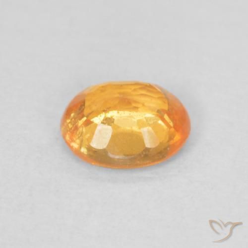 Spessartite Garnet Gemstone in 5 x 4 mm (calibrated) Size for Sale, Spessartite Garnet Stone in Medium Orange Color