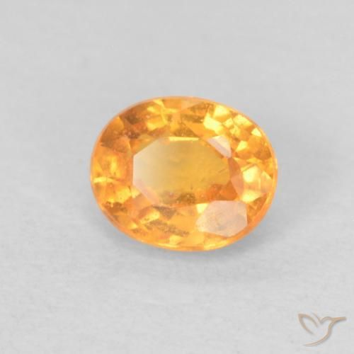 0.55 ct Orange Spessartite Garnet Stone, Natural Spessartite Garnet in Oval Facet Shape for Sale