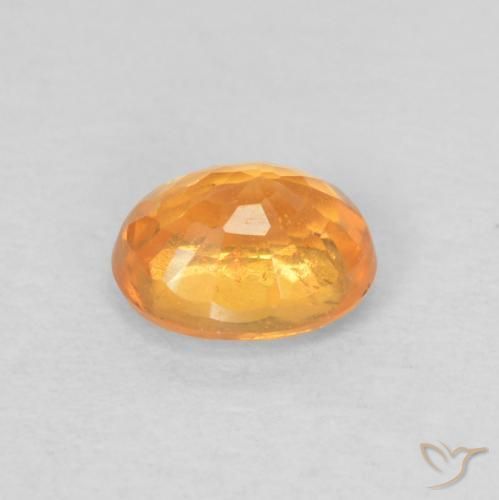 Spessartite Garnet Gemstone in 5 x 4 mm (calibrated) Size for Sale, Spessartite Garnet Stone in Medium Orange Color