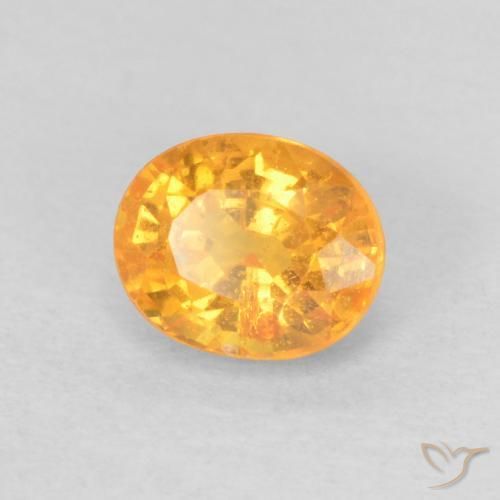 0.67 ct Orange Spessartite Garnet Stone, Natural Spessartite Garnet in Oval Facet Shape for Sale
