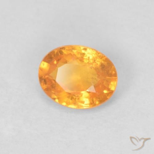 0.41 ct Orange Spessartite Garnet Stone, Natural Spessartite Garnet in Oval Facet Shape for Sale