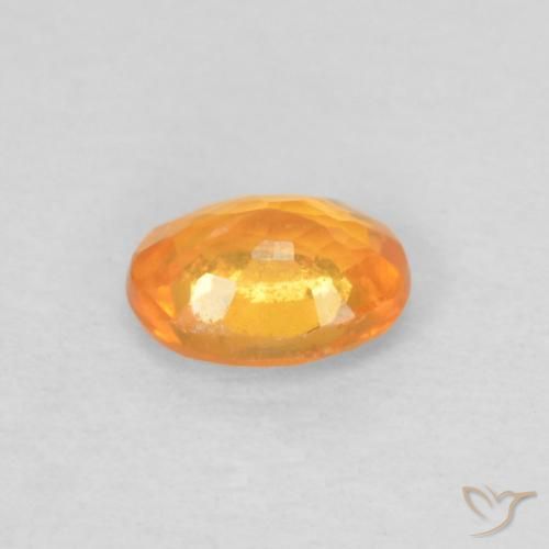 Spessartite Garnet Gemstone in 4.9 x 3.9 mm Size for Sale, Spessartite Garnet Stone in Bright Orange Color