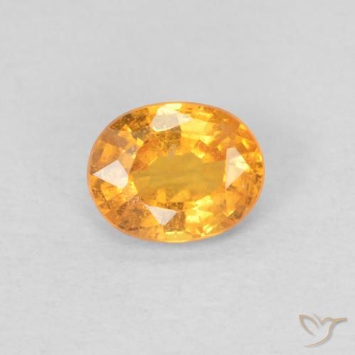 0.37ct Natural Medium Orange Spessartite Garnet, Oval, VS