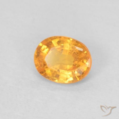 0.37 ct Orange Spessartite Garnet Stone, Natural Spessartite Garnet in Oval Facet Shape for Sale