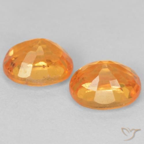 Spessartite Garnet Gemstones in 5 x 4 mm (calibrated) Size for Sale, Spessartite Garnet Stones in Bright Orange Color
