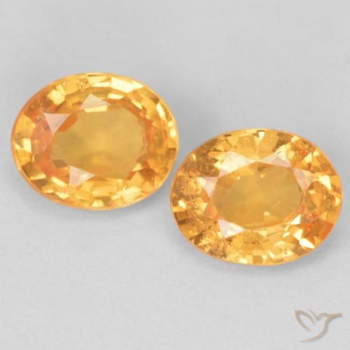 0.84 ct Orange Spessartite Garnet, 4.9 x 3.9 mm Oval Cut From Mozambique, Photo A
