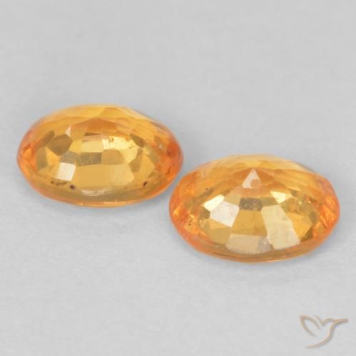 Spessartite Garnet Gemstones in 5 x 4 mm (calibrated) Size for Sale, Spessartite Garnet Stones in Bright Orange Color