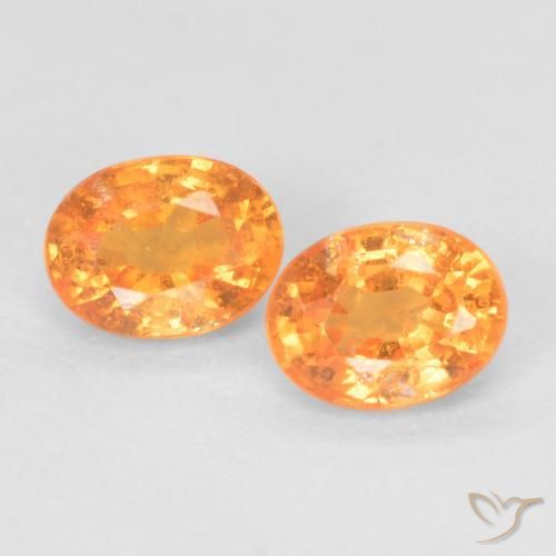 Granato Spessartite arancione da 0,53 ct, taglio ovale da 4,1 x 3,2 mm dal Mozambico, Photo A
