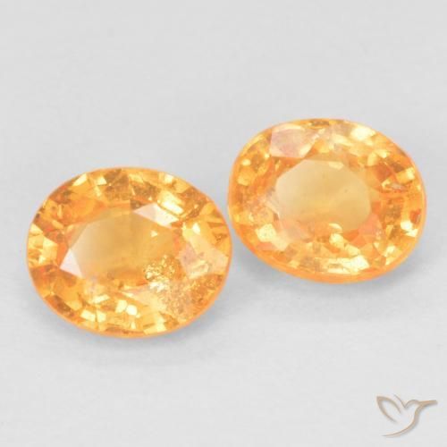 0.94 ct Orange Spessartite Garnet, 4.9 x 4.1 mm Oval Cut From Mozambique, Photo A