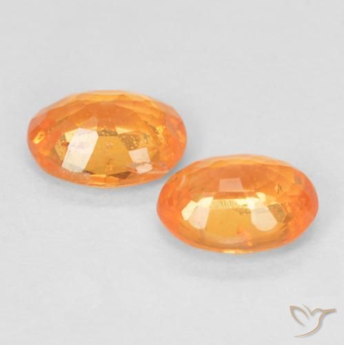 Spessartite Garnet Gemstones in 5 x 4 mm (calibrated) Size for Sale, Spessartite Garnet Stones in Honey Orange Color
