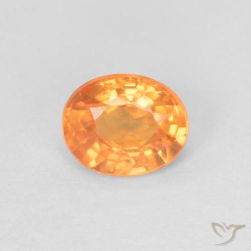 0.42ct Natural Bright Orange Spessartite Garnet, Oval, VS-SI