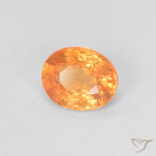 0.42 ct Orange Spessartite Garnet Stone, Natural Spessartite Garnet in Oval Facet Shape for Sale