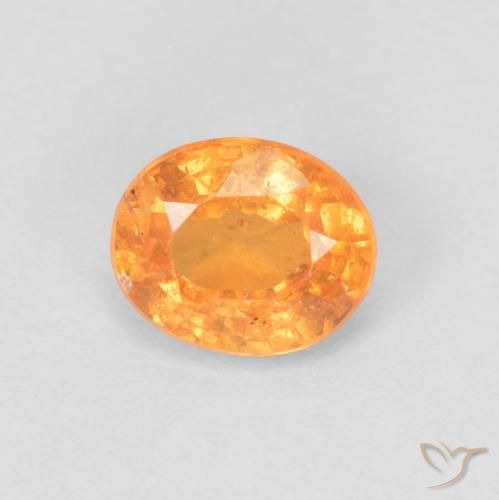 0.53ct Natural Bright Orange Spessartite Garnet, Oval, VS-SI