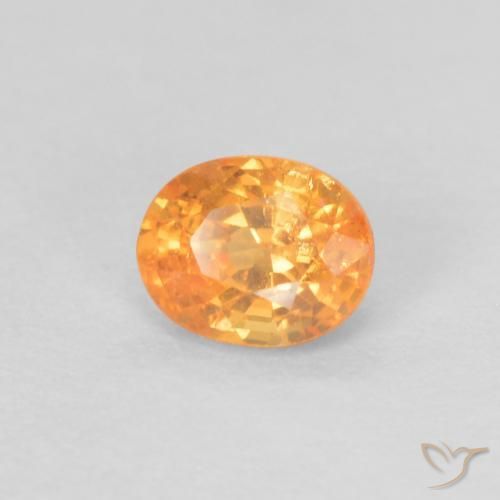 0.37 ct Orange Spessartite Garnet Stone, Natural Spessartite Garnet in Oval Facet Shape for Sale