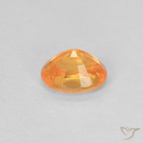 Spessartite Garnet Gemstone in 4.4 x 3.5 mm Size for Sale, Spessartite Garnet Stone in Bright Orange Color