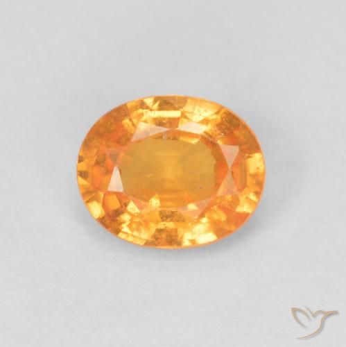 0.46ct Natural Honey Orange Spessartite Garnet, Oval, VS-SI