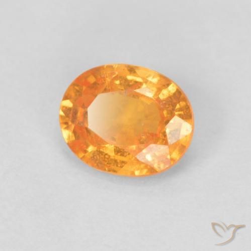 0.46 ct Orange Spessartite Garnet Stone, Natural Spessartite Garnet in Oval Facet Shape for Sale