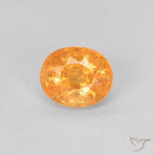 Granato Spessartite arancione da 0,43 ct, taglio ovale da 4,6 x 3,8 mm dal Mozambico, Photo A