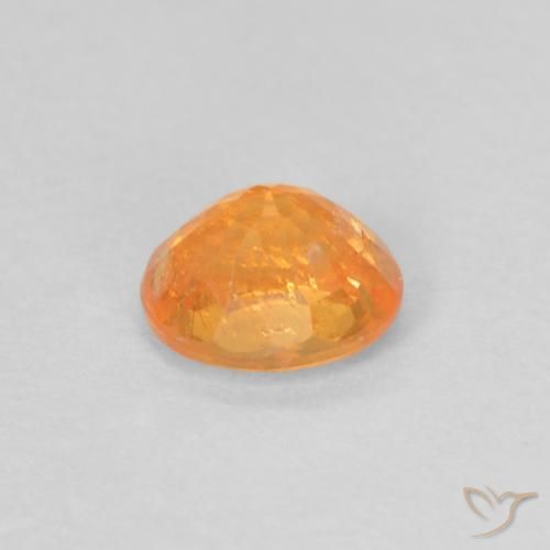 Spessartite Garnet Gemstone in 4.6 x 3.8 mm Size for Sale, Spessartite Garnet Stone in Intense Orange Color