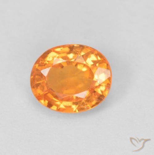 0.49ct Natural Bright Orange Spessartite Garnet, Oval, VS