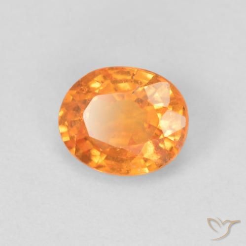 0.49 ct Orange Spessartite Garnet Stone, Natural Spessartite Garnet in Oval Facet Shape for Sale